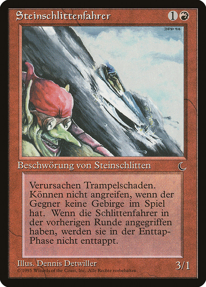 Goblin Rock Sled (German) - "Steinschlittenfahrer" [Renaissance] | Devastation Store