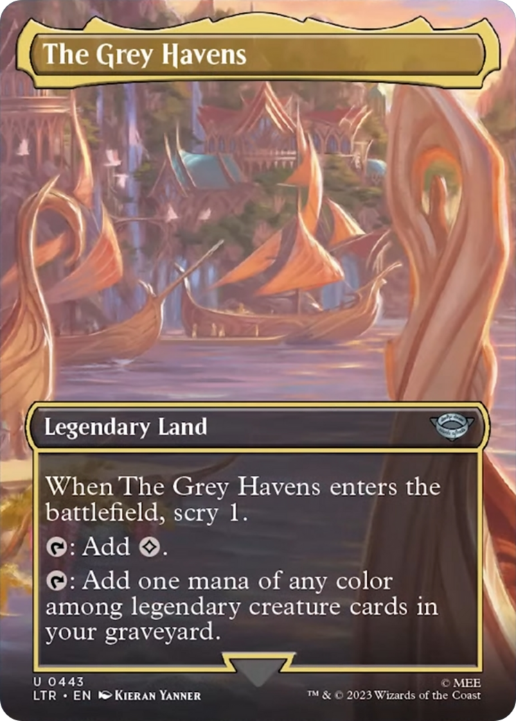 The Grey Havens (Borderless Alternate Art) [The Lord of the Rings: Tales of Middle-Earth] | Devastation Store