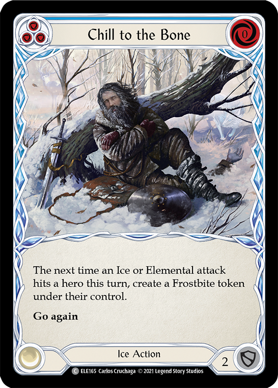Chill to the Bone (Blue) [ELE165] (Tales of Aria)  1st Edition Normal | Devastation Store