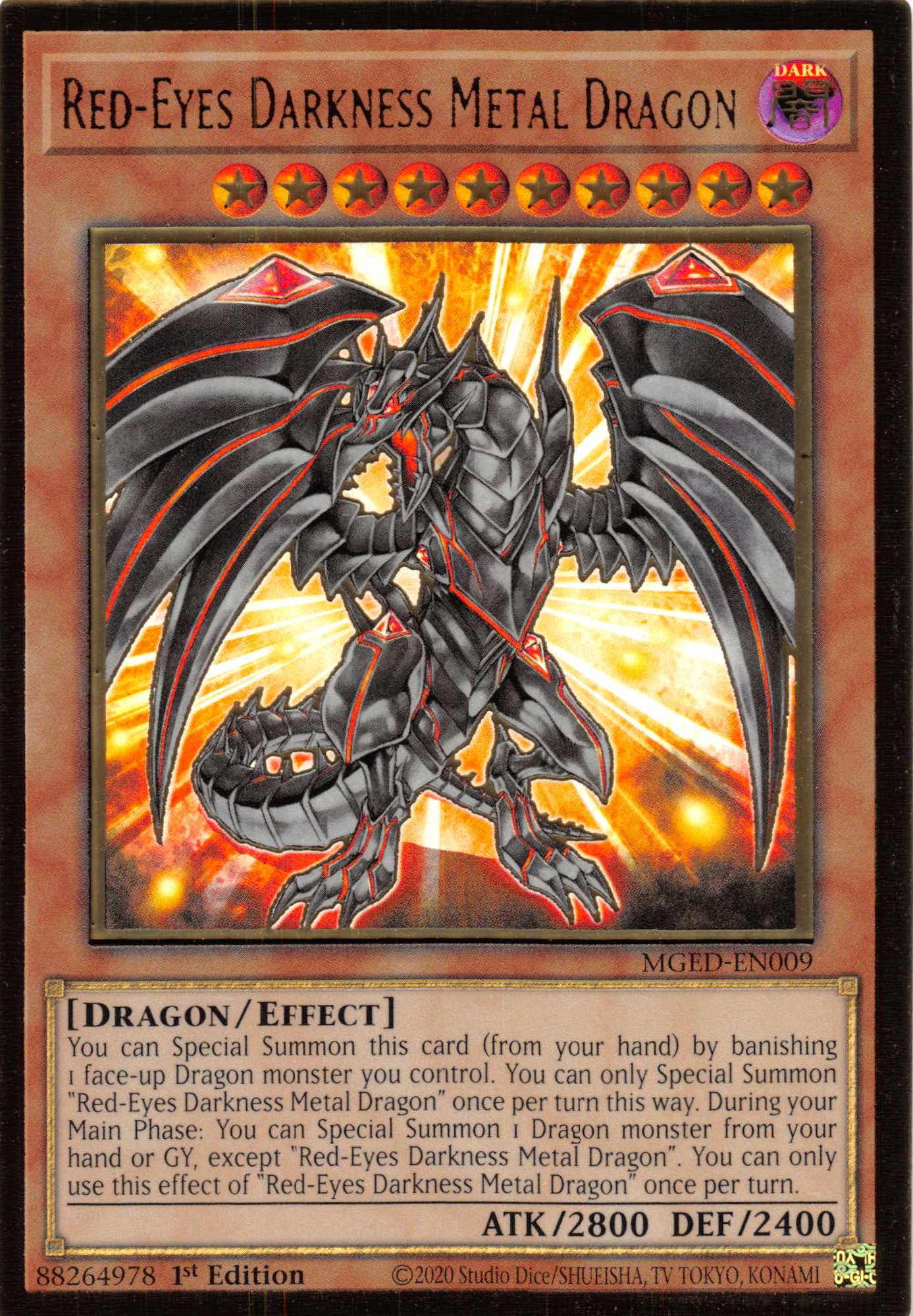 Red-Eyes Darkness Metal Dragon [MGED-EN009] Gold Rare | Devastation Store