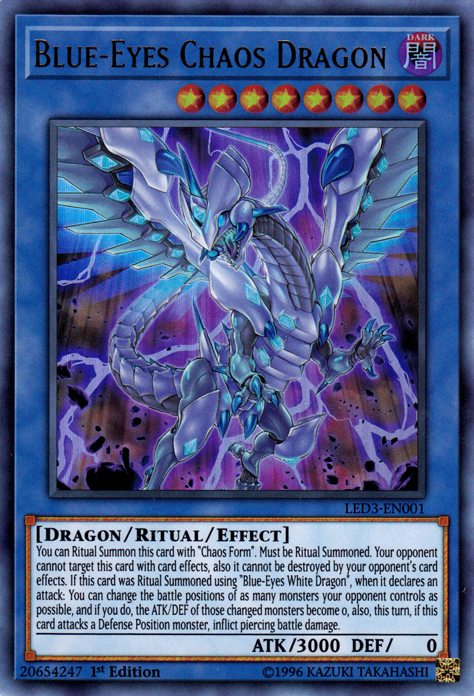 Blue-Eyes Chaos Dragon [LED3-EN001] Ultra Rare | Devastation Store