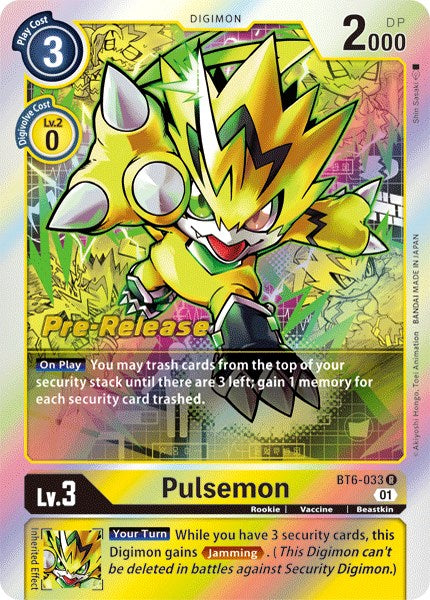 Pulsemon [BT6-033] [Double Diamond Pre-Release Cards] | Devastation Store