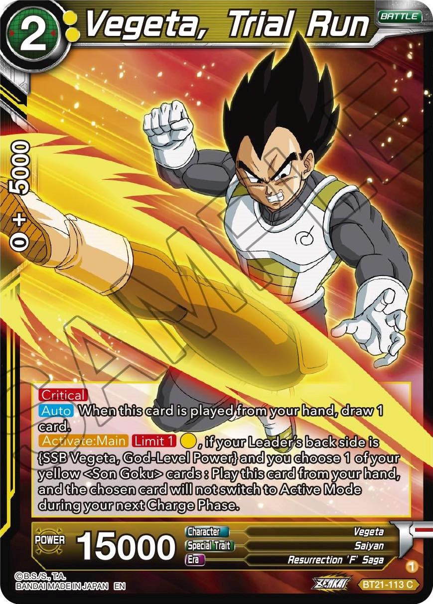 Vegeta, Trial Run (BT21-113) [Wild Resurgence] | Devastation Store