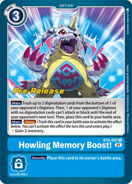 Howling Memory Boost! [BT6-097] [Double Diamond Pre-Release Cards] | Devastation Store