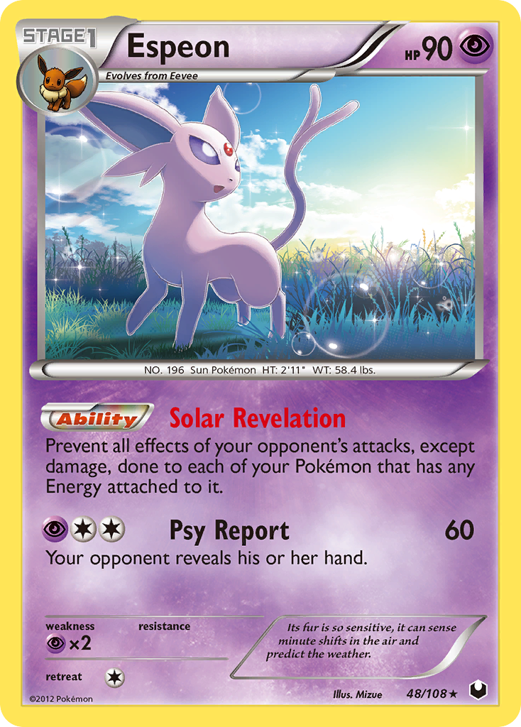 Espeon (48/108) [Black & White: Dark Explorers] | Devastation Store