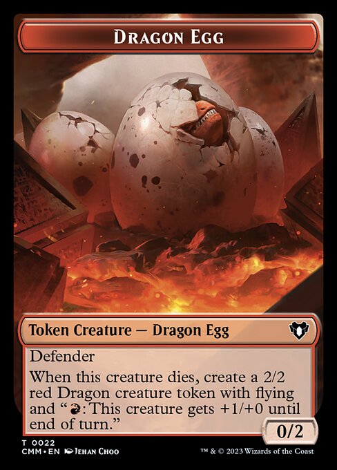 Spirit (0010) // Dragon Egg Double-Sided Token [Commander Masters Tokens] | Devastation Store