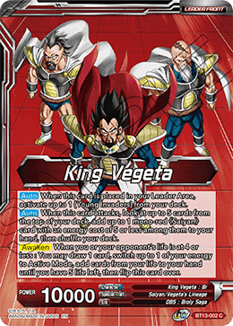 King Vegeta // King Vegeta, Head of the Saiyan Rebellion (Common) [BT13-002] | Devastation Store