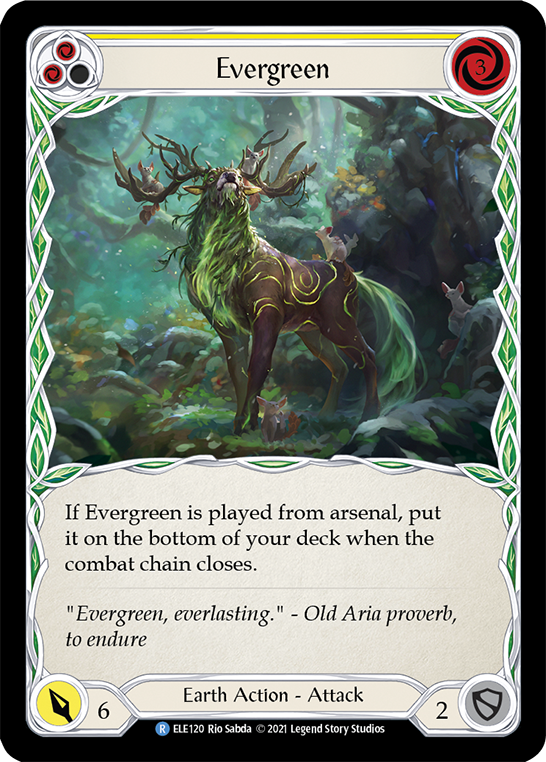Evergreen (Yellow) [ELE120] (Tales of Aria)  1st Edition Normal | Devastation Store
