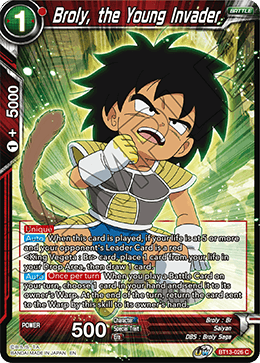 Broly, the Young Invader (Common) [BT13-026] | Devastation Store