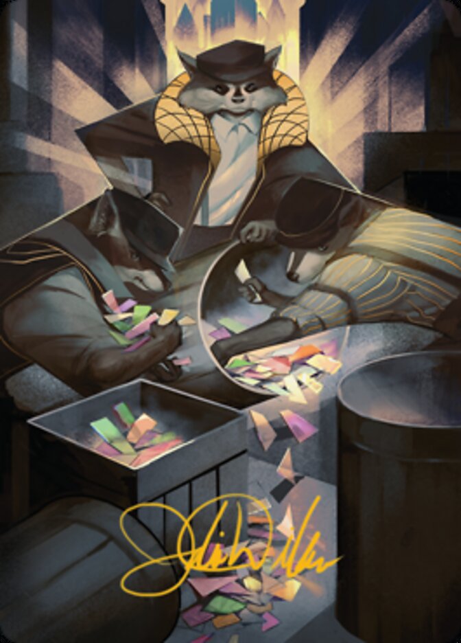 Masked Bandits Art Card (Gold-Stamped Signature) [Streets of New Capenna Art Series] | Devastation Store