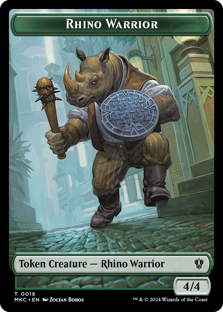 Thopter // Rhino Warrior Double-Sided Token [Murders at Karlov Manor Commander Tokens] | Devastation Store