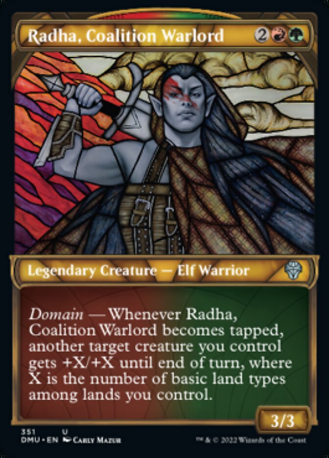 Radha, Coalition Warlord (Showcase Textured) [Dominaria United] | Devastation Store