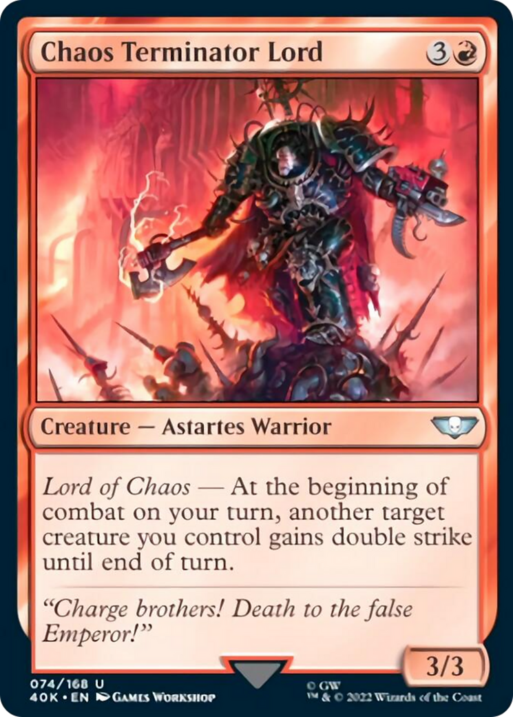 Chaos Terminator Lord (Surge Foil) [Universes Beyond: Warhammer 40,000] | Devastation Store