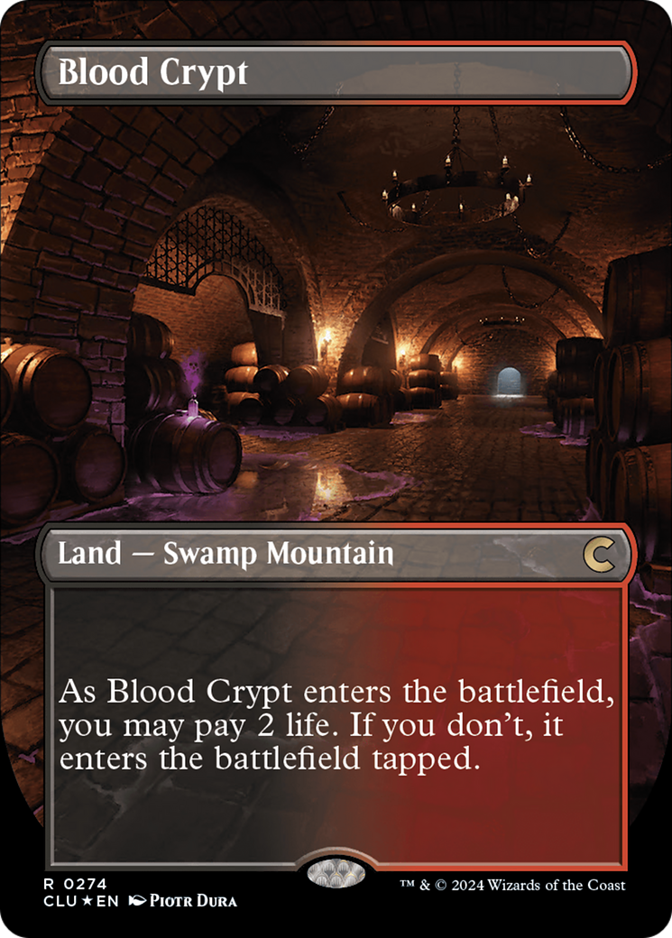 Blood Crypt (Borderless) [Ravnica: Clue Edition] | Devastation Store