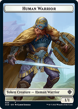 Insect // Human Warrior Double-Sided Token [Starter Commander Decks] | Devastation Store