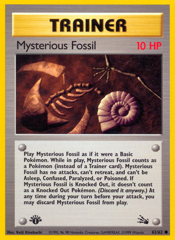 Mysterious Fossil (62/62) [Fossil 1st Edition] | Devastation Store