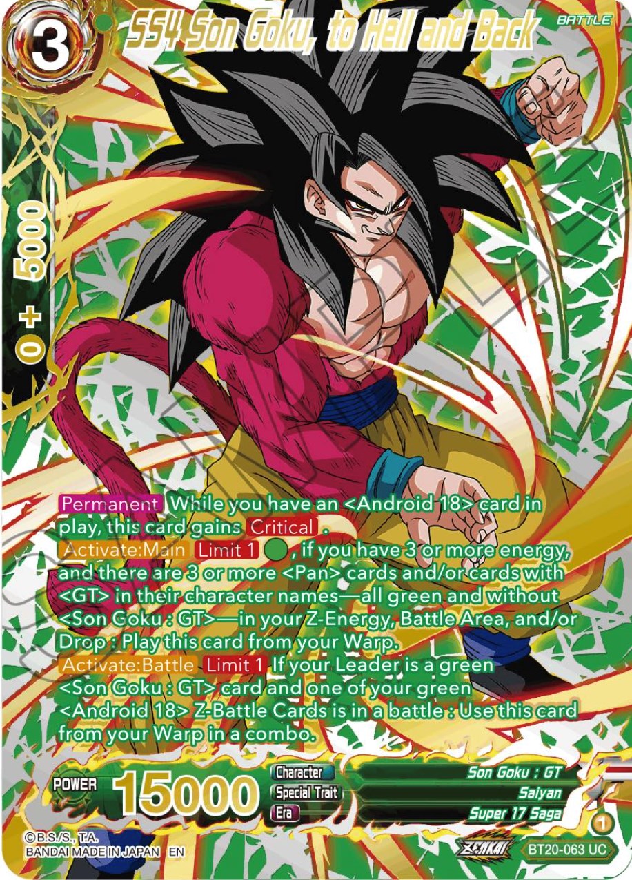 SS4 Son Goku, to Hell and Back (Gold-Stamped) (BT20-063) [Power Absorbed] | Devastation Store