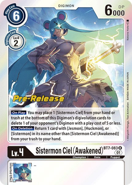 Sistermon Ciel (Awakened) [BT7-083] [Next Adventure Pre-Release Cards] | Devastation Store