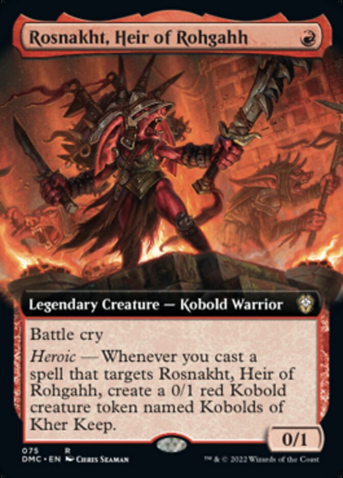 Rosnakht, Heir of Rohgahh (Extended Art) [Dominaria United Commander] | Devastation Store