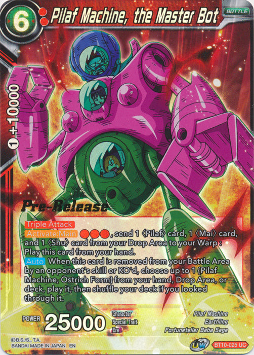 Pilaf Machine, the Master Bot (BT10-025) [Rise of the Unison Warrior Prerelease Promos] | Devastation Store