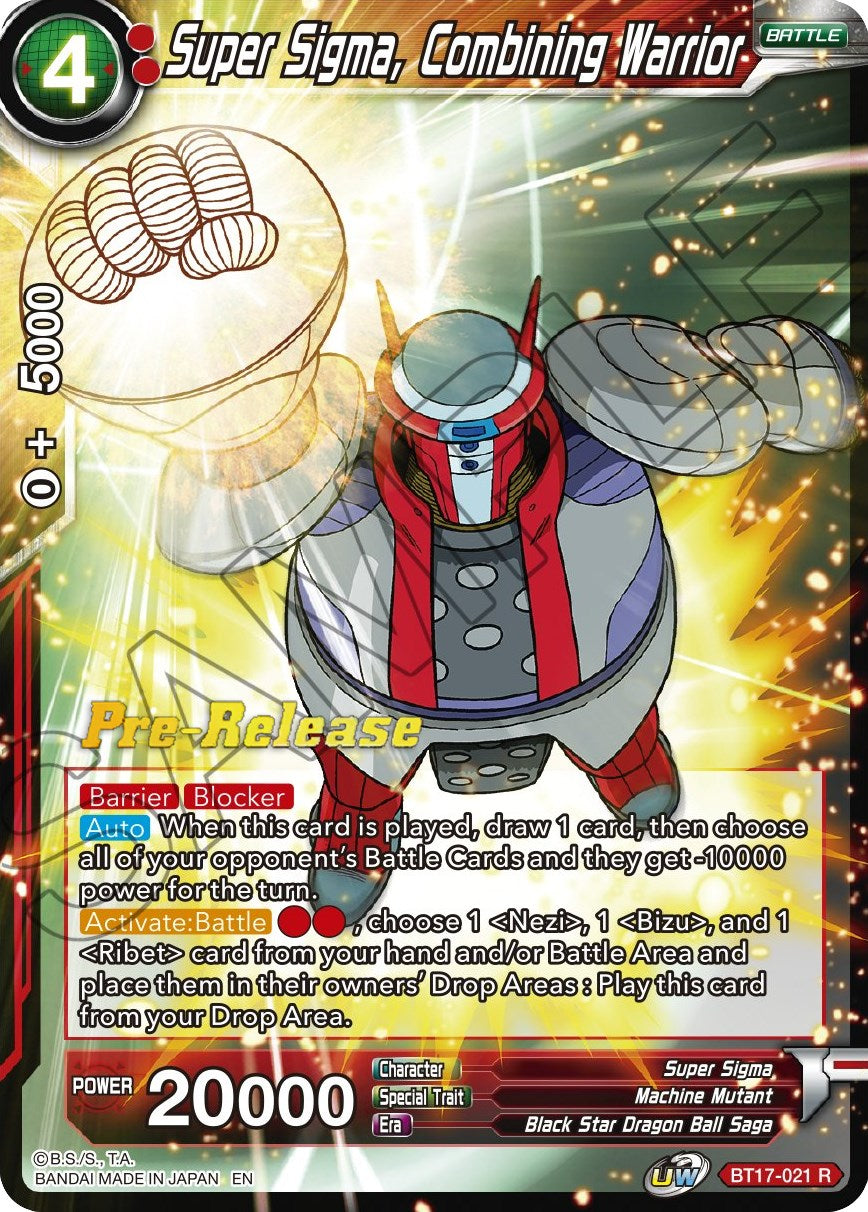 Super Sigma, Combining Warrior (BT17-021) [Ultimate Squad Prerelease Promos] | Devastation Store