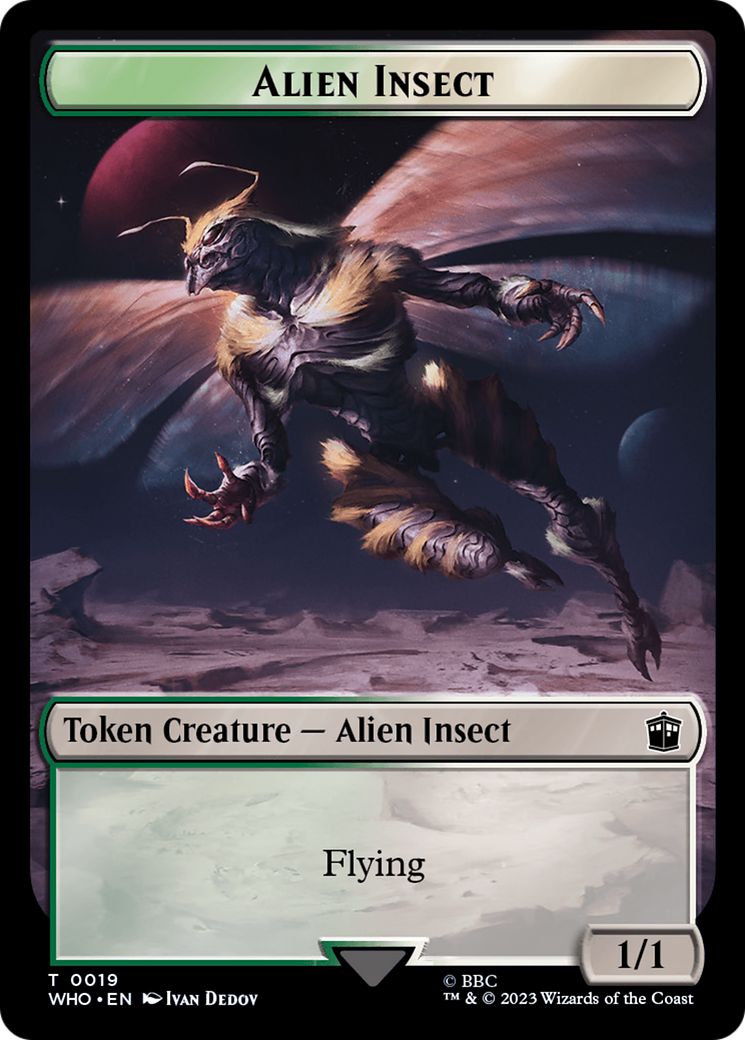 Copy // Alien Insect Double-Sided Token [Doctor Who Tokens] | Devastation Store