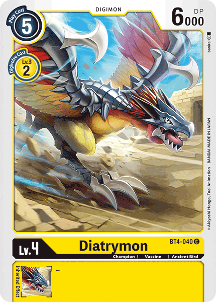 Diatrymon [BT4-040] [Great Legend] | Devastation Store