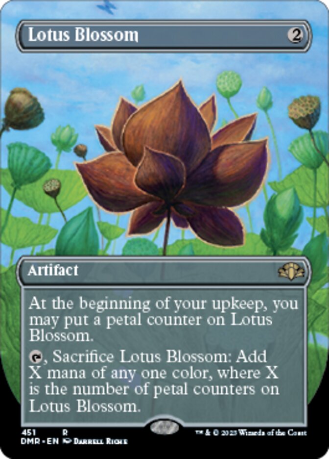 Lotus Blossom (Borderless Alternate Art) [Dominaria Remastered] | Devastation Store