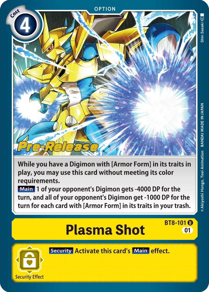 Plasma Shot [BT8-101] [New Awakening Pre-Release Cards] | Devastation Store