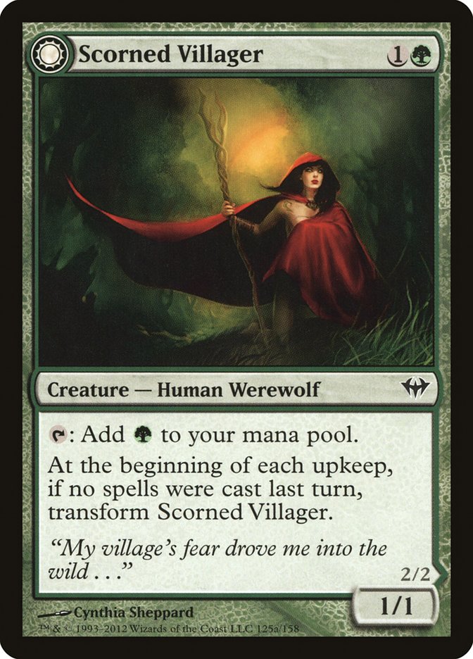 Scorned Villager // Moonscarred Werewolf [Dark Ascension] - Devastation Store | Devastation Store