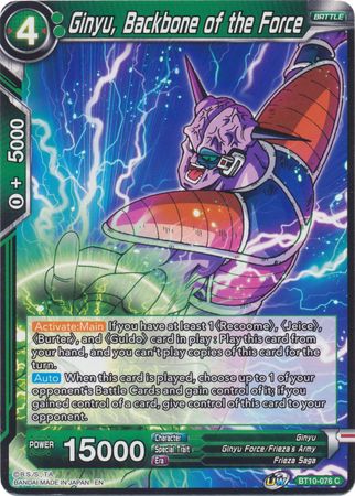 Ginyu, Backbone of the Force (BT10-076) [Rise of the Unison Warrior 2nd Edition] | Devastation Store