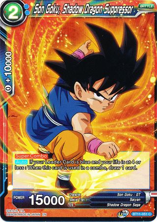 Son Goku, Shadow Dragon Suppressor [BT11-051] | Devastation Store