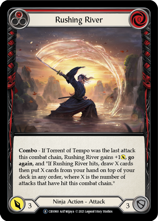Rushing River (Red) (Rainbow Foil) [CRU060-RF] Unlimited Rainbow Foil | Devastation Store