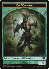 Elephant // Elf Warrior Double-sided Token [Commander 2014 Tokens] | Devastation Store