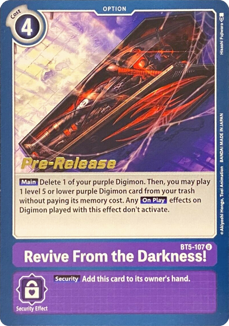 Revive From the Darkness! [BT5-107] [Battle of Omni Pre-Release Promos] | Devastation Store