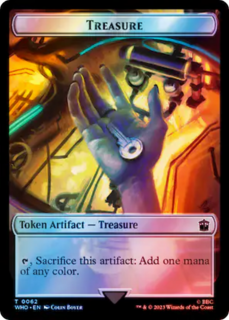 Copy // Treasure (0062) Double-Sided Token (Surge Foil) [Doctor Who Tokens] | Devastation Store
