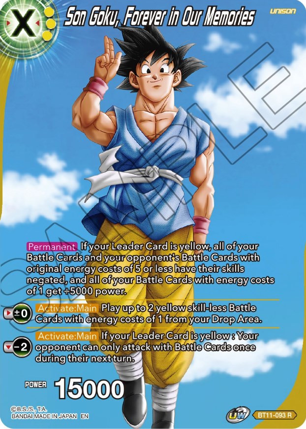 Son Goku, Forever in Our Memories (BT11-093) [Theme Selection: History of Son Goku] | Devastation Store