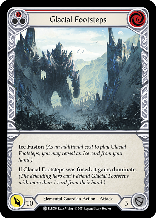 Glacial Footsteps (Red) [ELE016] (Tales of Aria)  1st Edition Rainbow Foil | Devastation Store