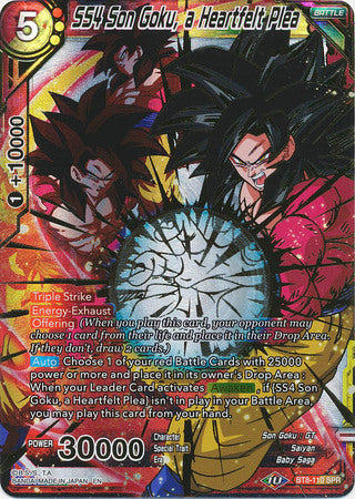 SS4 Son Goku, a Heartfelt Plea (SPR) [BT8-110] | Devastation Store