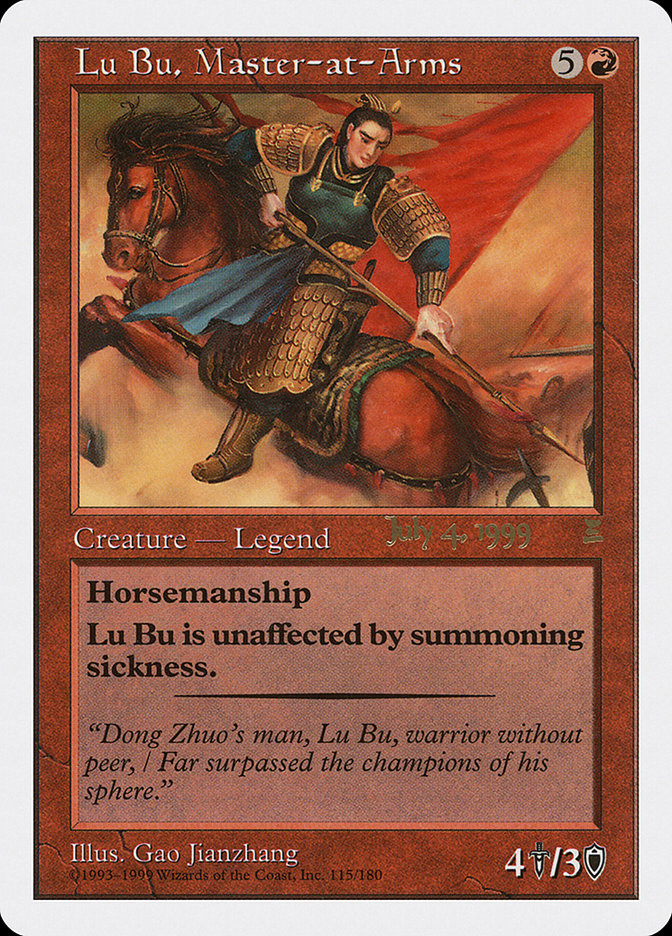 Lu Bu, Master-at-Arms (July 4, 1999) [Portal Three Kingdoms Promos] - Devastation Store | Devastation Store