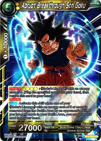 Abrupt Breakthrough Son Goku [BT4-076] | Devastation Store