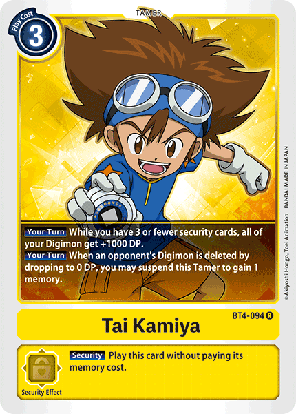 Tai Kamiya [BT4-094] [Great Legend] | Devastation Store