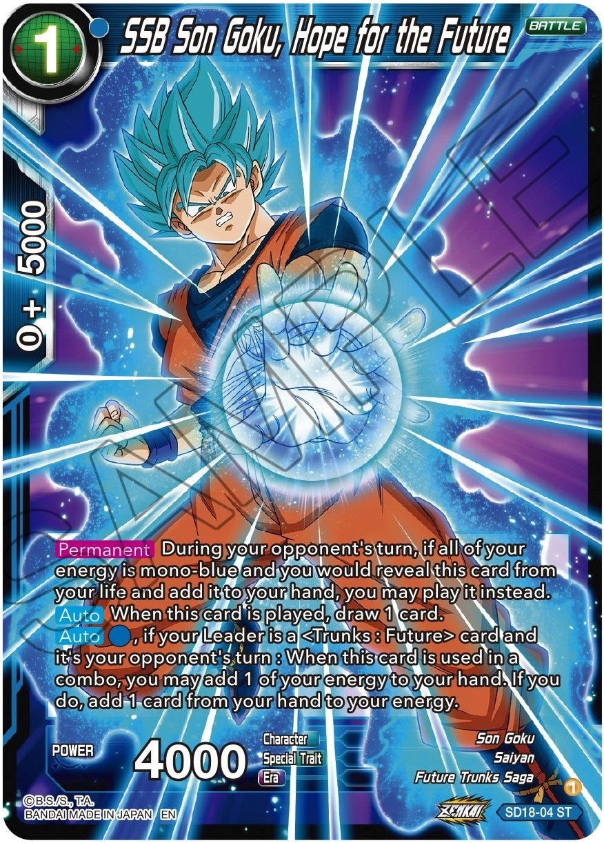 SSB Son Goku, Hope for the Future (SD18-04) [Dawn of the Z-Legends] | Devastation Store