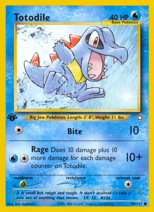 Totodile (80/111) [Neo Genesis 1st Edition] | Devastation Store