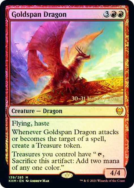 Goldspan Dragon [Kaldheim Prerelease Promos] | Devastation Store