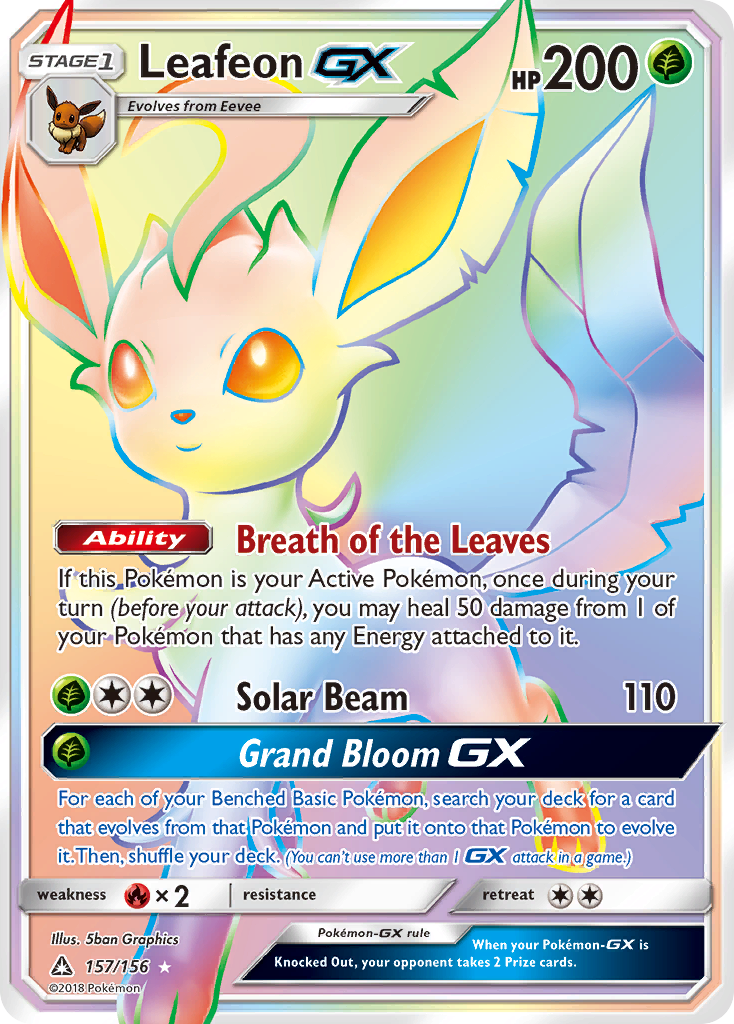 Leafeon GX (157/156) [Sun & Moon: Ultra Prism] | Devastation Store