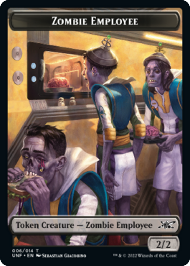 Zombie Employee // Food (011) Double-sided Token [Unfinity Tokens] | Devastation Store