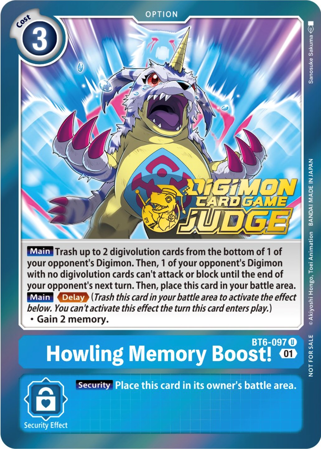 Howling Memory Boost! [BT6-097] (Judge Pack 3) [Double Diamond Promos] | Devastation Store