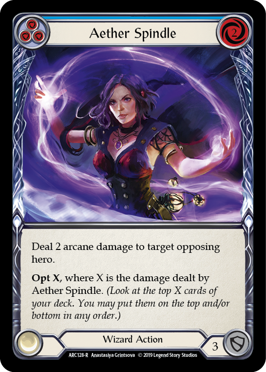 Aether Spindle (Blue) [ARC128-R] 1st Edition Normal - Devastation Store | Devastation Store