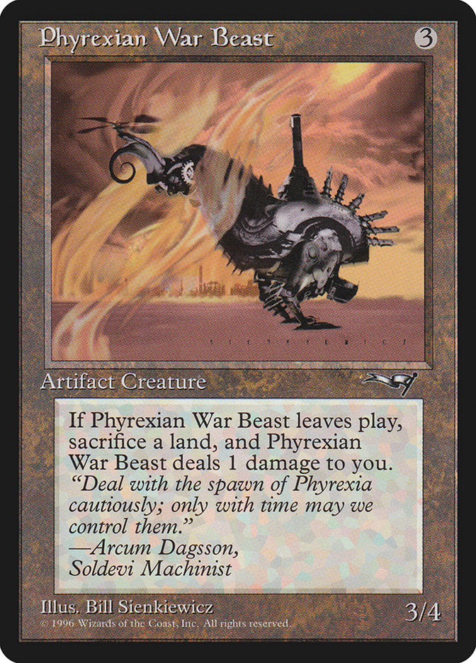 Phyrexian War Beast (Signature on Right) [Alliances] | Devastation Store